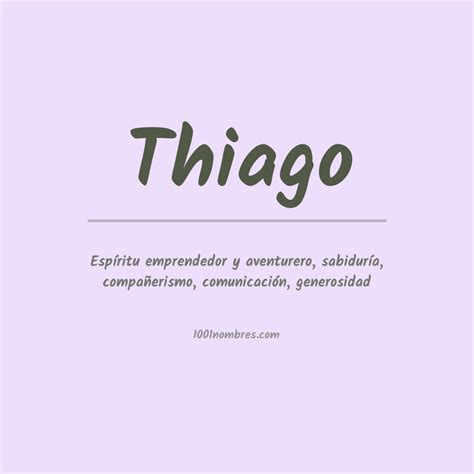 9 ideas de Nombre Thiago 